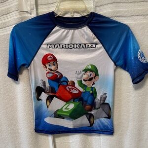 Mario Kart Kids' Blue Rash Guard ZZ112